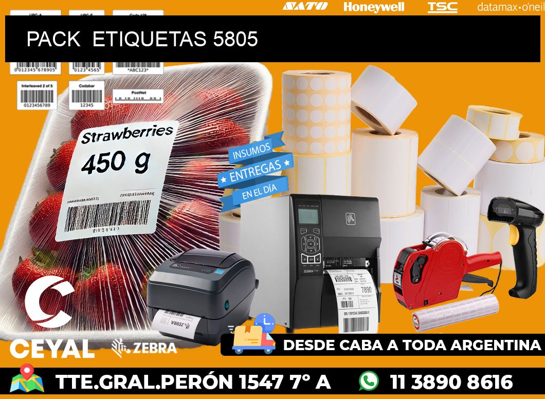 PACK  ETIQUETAS 5805