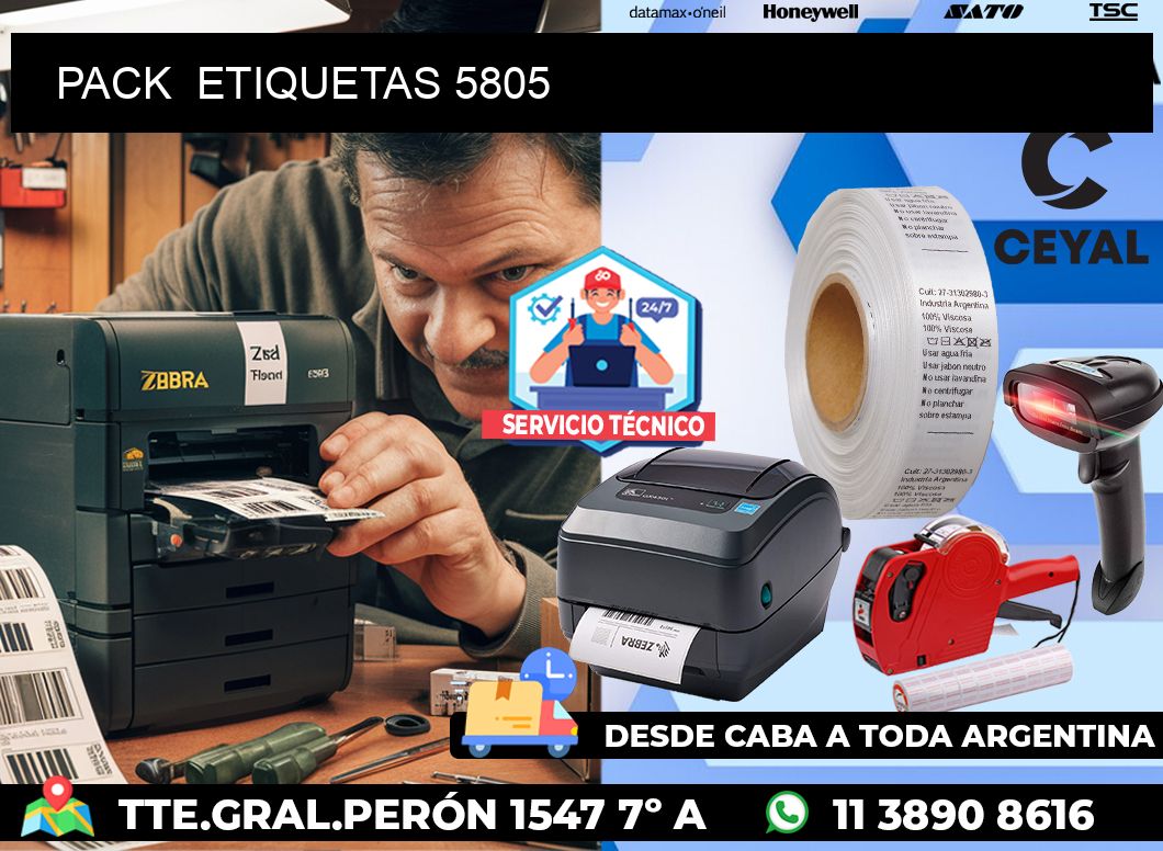 PACK  ETIQUETAS 5805