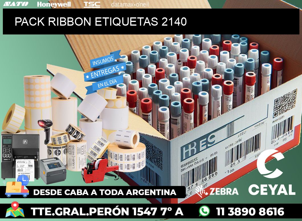 PACK RIBBON ETIQUETAS 2140