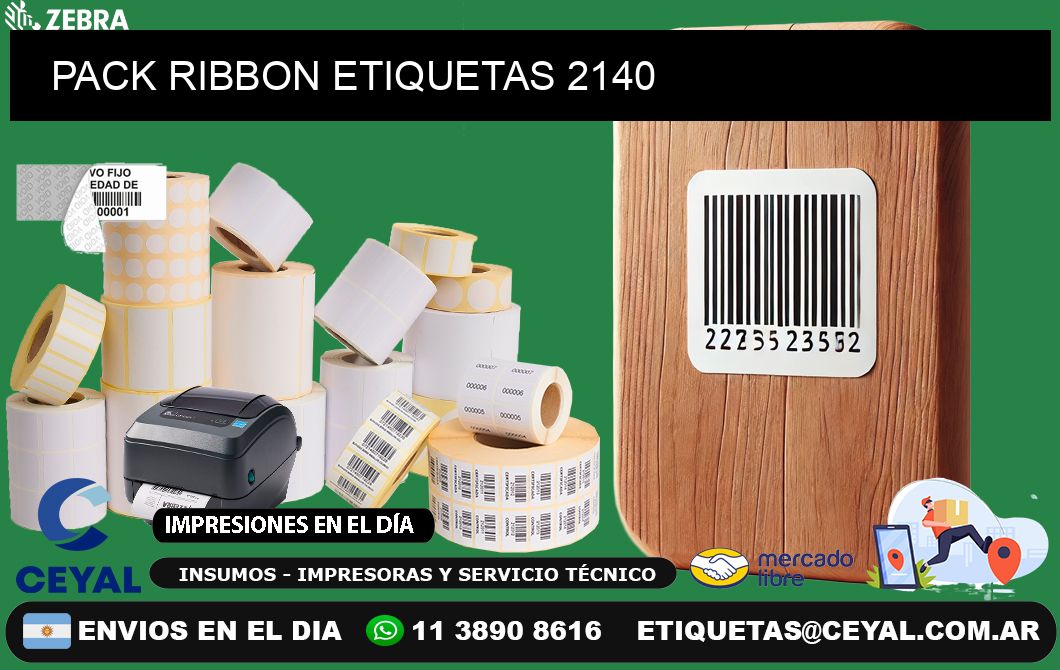 PACK RIBBON ETIQUETAS 2140