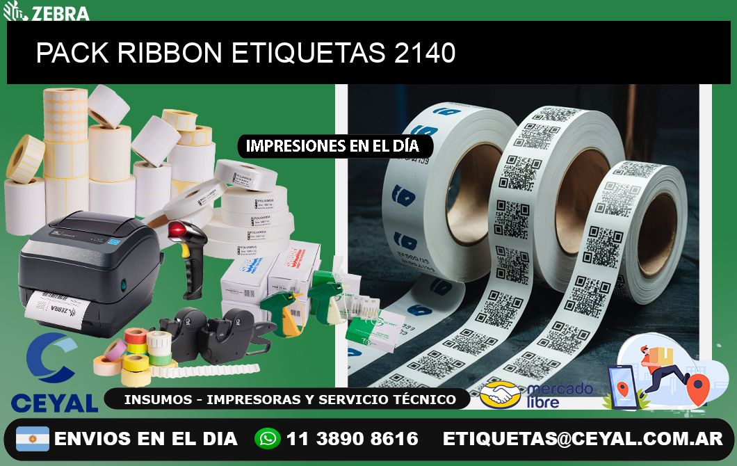 PACK RIBBON ETIQUETAS 2140