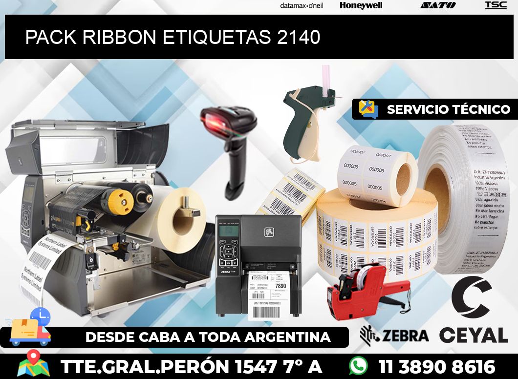 PACK RIBBON ETIQUETAS 2140