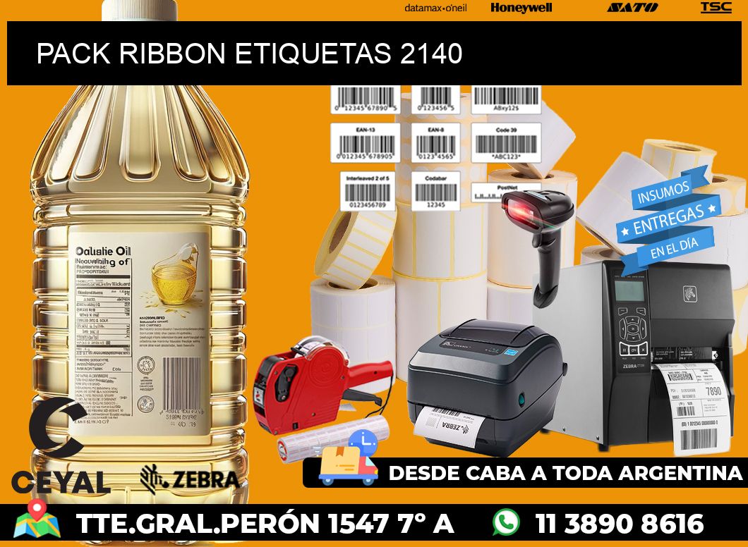 PACK RIBBON ETIQUETAS 2140