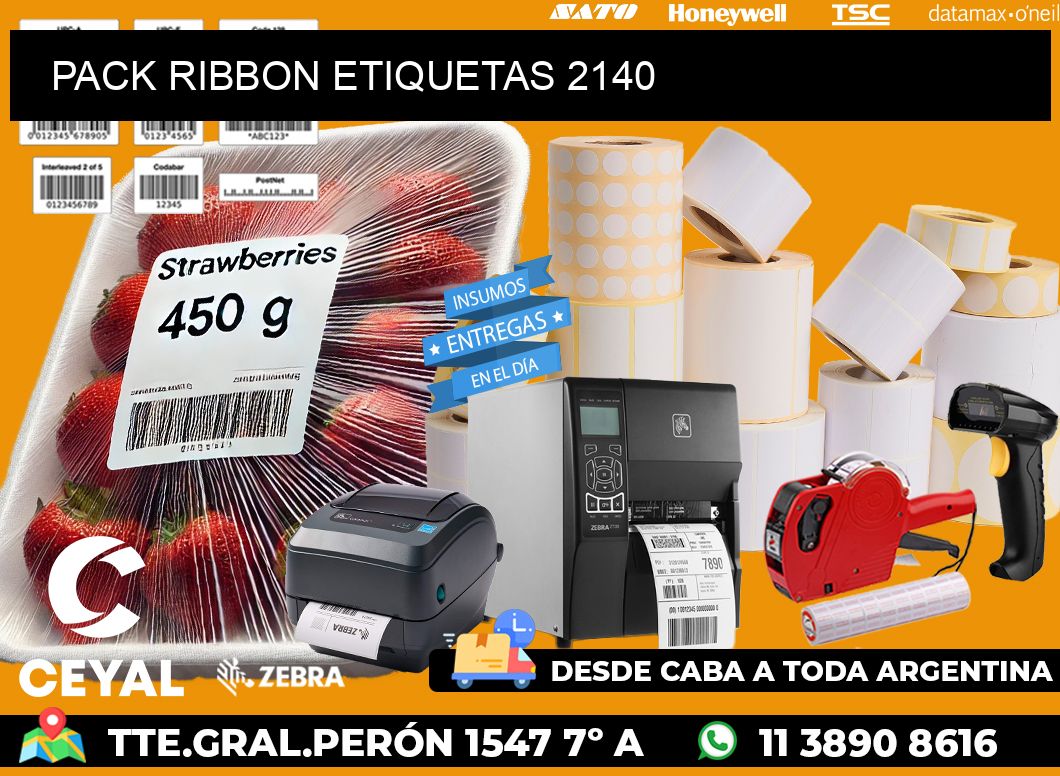 PACK RIBBON ETIQUETAS 2140