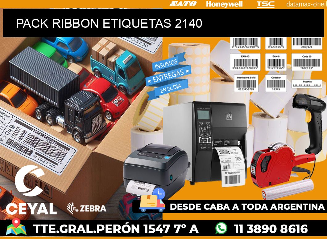 PACK RIBBON ETIQUETAS 2140