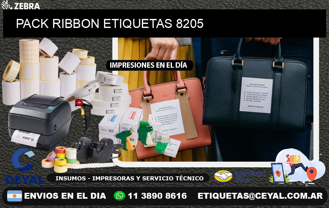 PACK RIBBON ETIQUETAS 8205