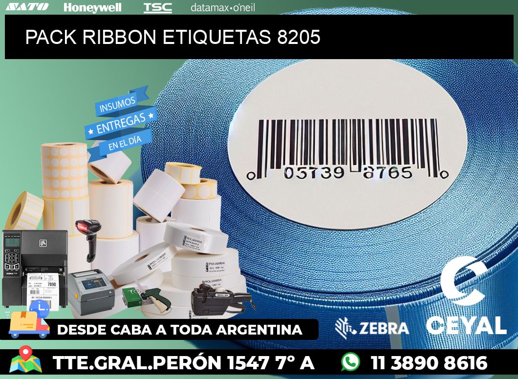 PACK RIBBON ETIQUETAS 8205