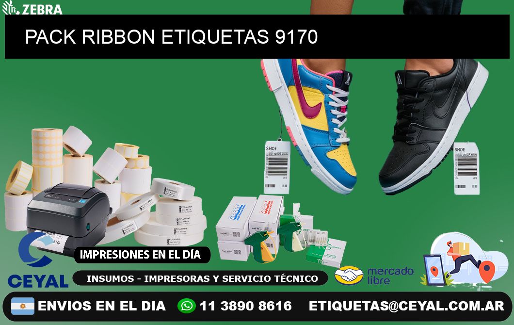 PACK RIBBON ETIQUETAS 9170