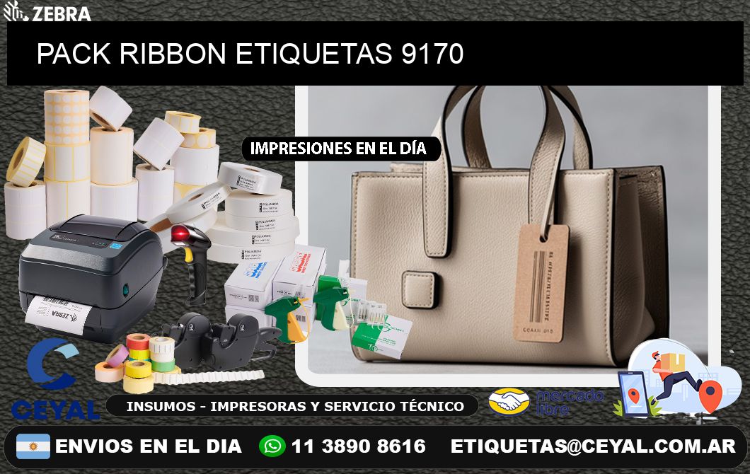 PACK RIBBON ETIQUETAS 9170