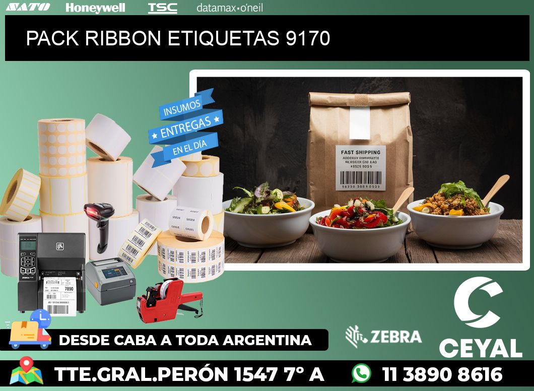 PACK RIBBON ETIQUETAS 9170