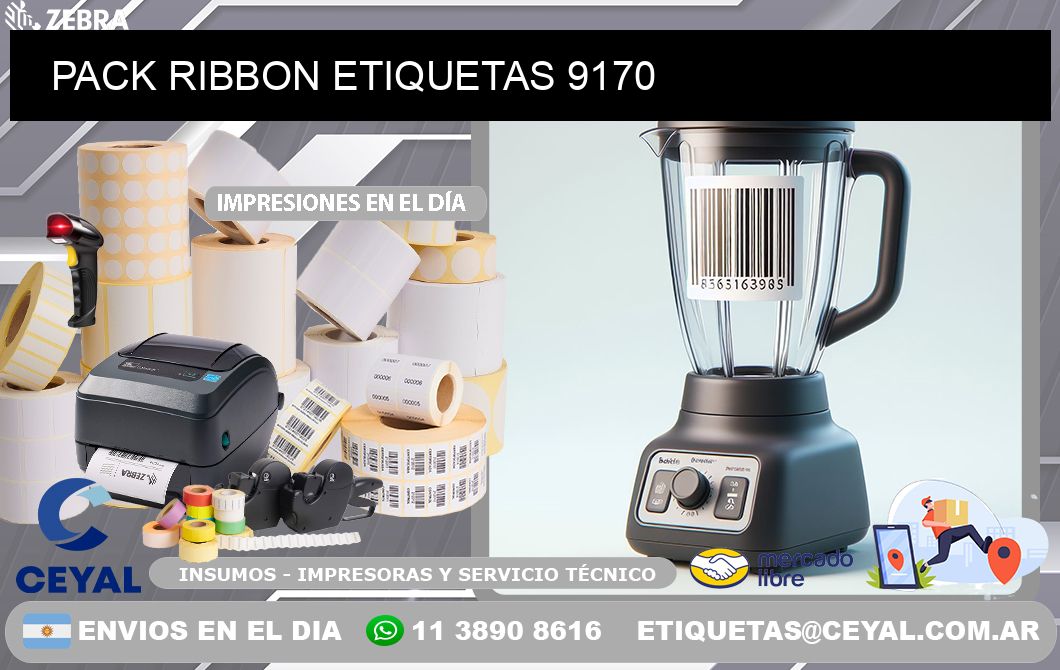 PACK RIBBON ETIQUETAS 9170