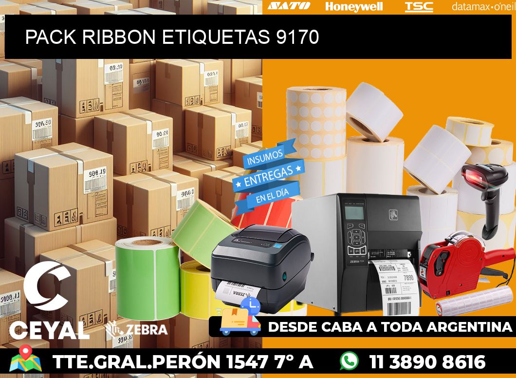 PACK RIBBON ETIQUETAS 9170