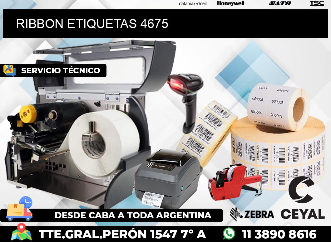 RIBBON ETIQUETAS 4675