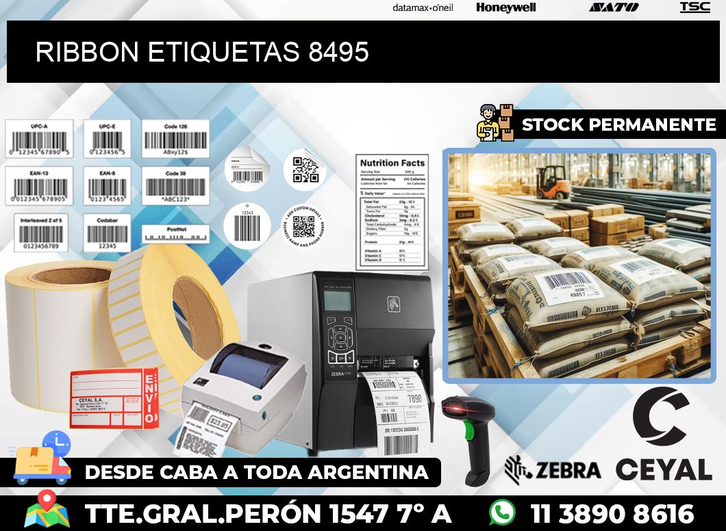 RIBBON ETIQUETAS 8495