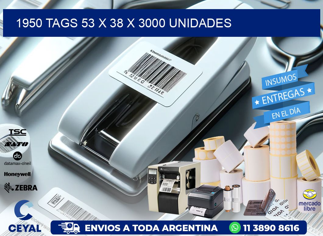 1950 TAGS 53 x 38 X 3000 UNIDADES