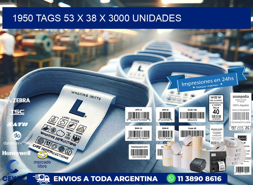 1950 TAGS 53 x 38 X 3000 UNIDADES