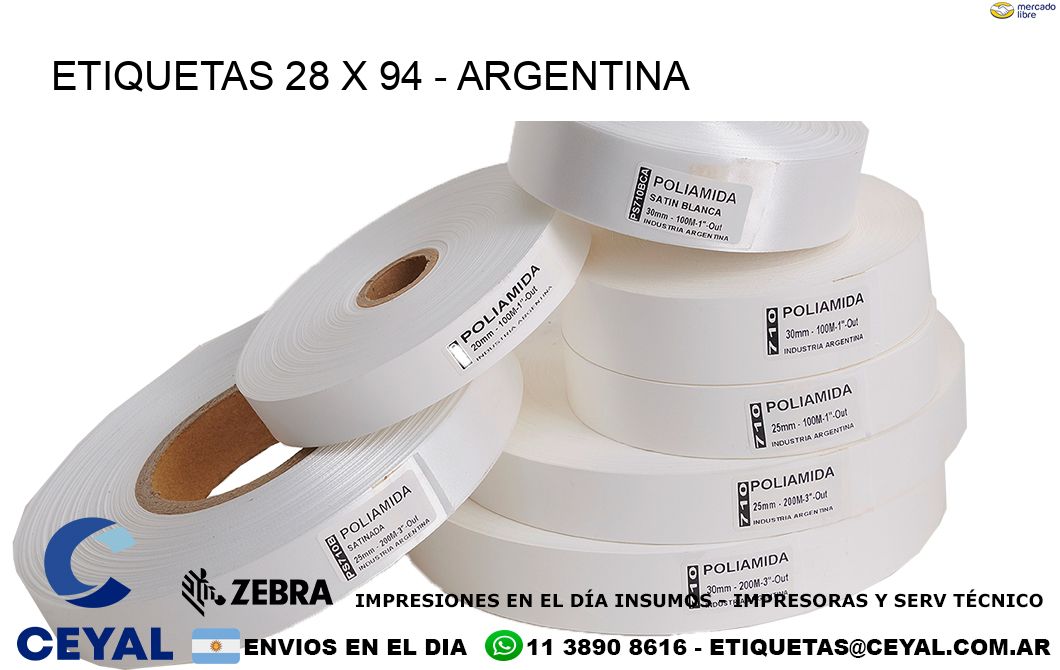 ETIQUETAS 28 x 94 - ARGENTINA