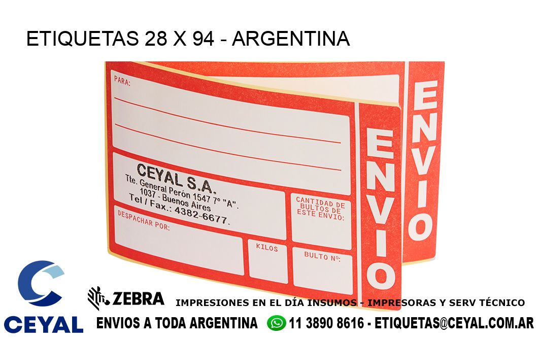 ETIQUETAS 28 x 94 - ARGENTINA