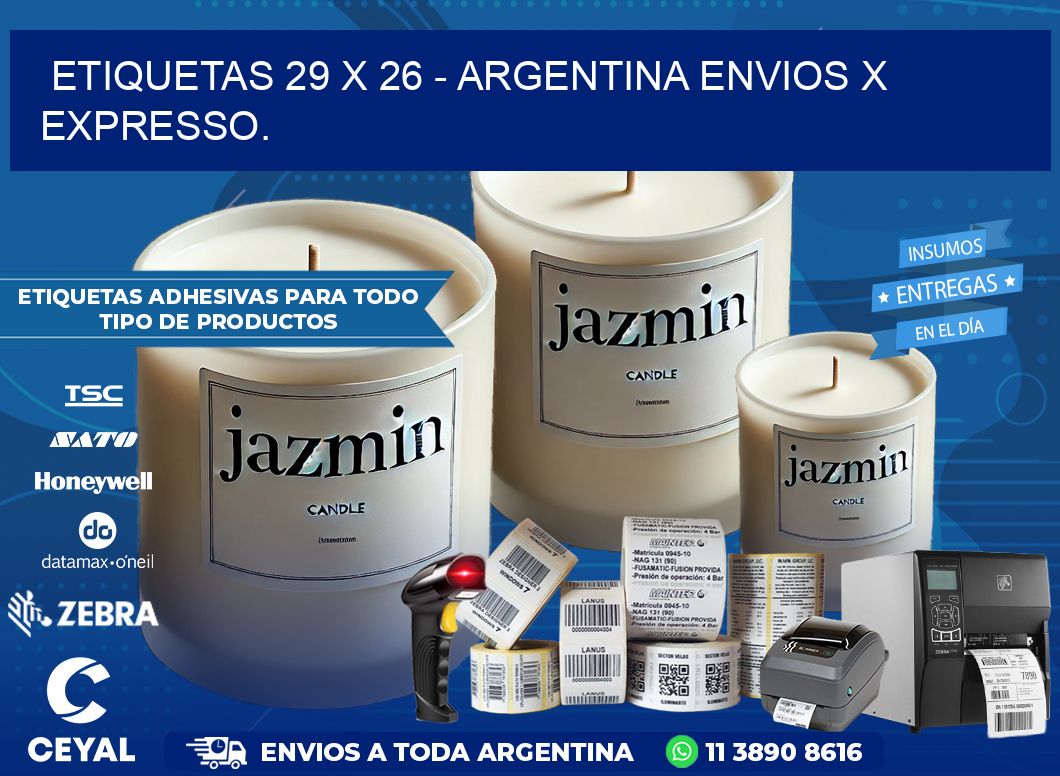 ETIQUETAS 29 x 26 - ARGENTINA ENVIOS X EXPRESSO.