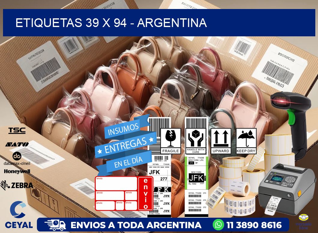 ETIQUETAS 39 x 94 - ARGENTINA