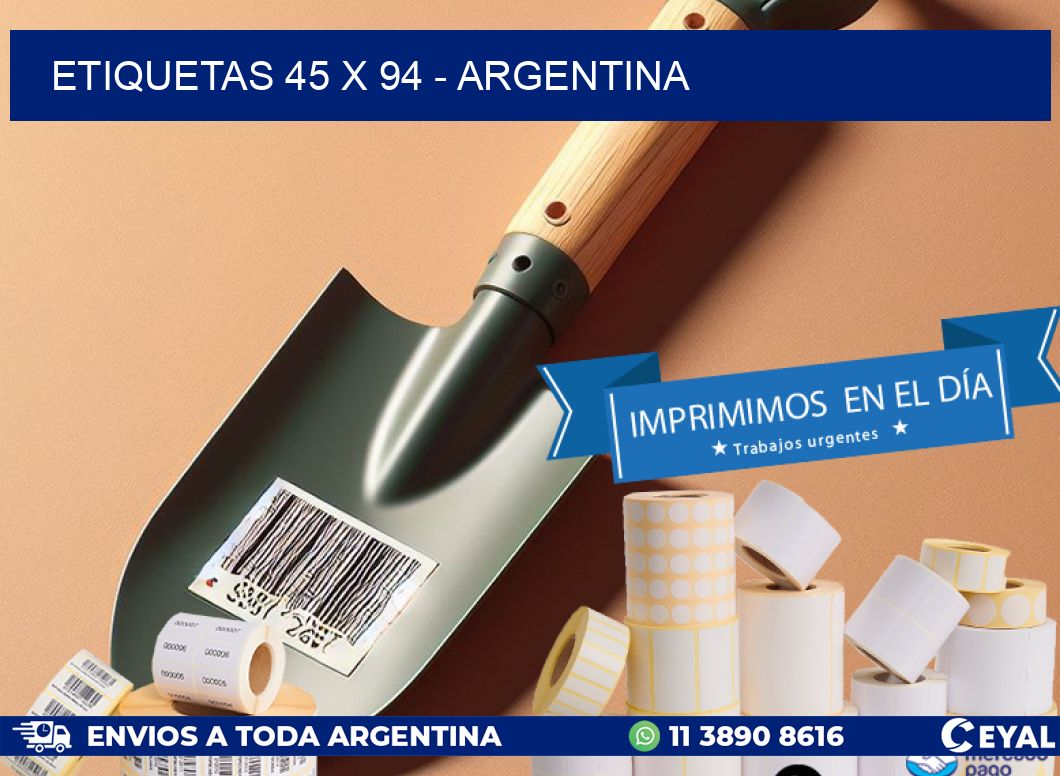 ETIQUETAS 45 x 94 - ARGENTINA