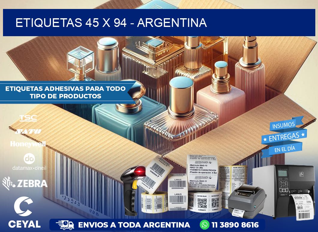 ETIQUETAS 45 x 94 - ARGENTINA