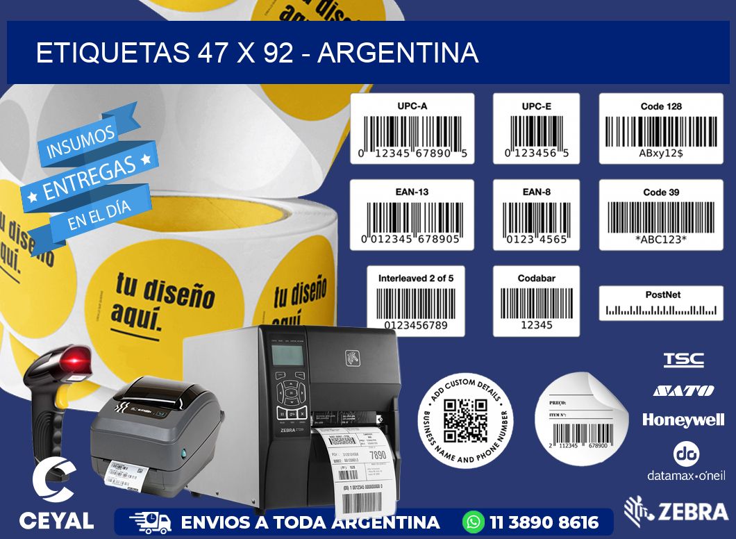 ETIQUETAS 47 x 92 - ARGENTINA