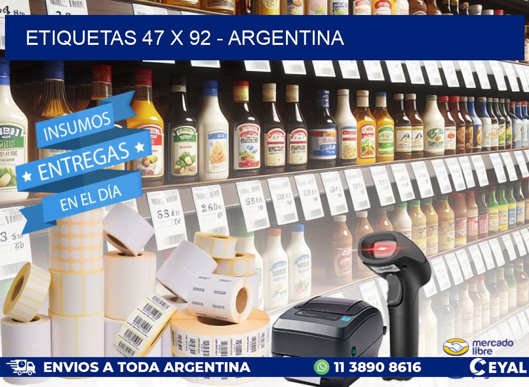 ETIQUETAS 47 x 92 - ARGENTINA