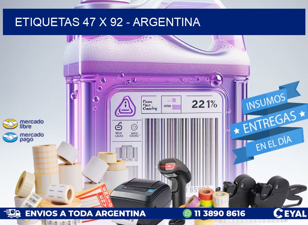 ETIQUETAS 47 x 92 - ARGENTINA