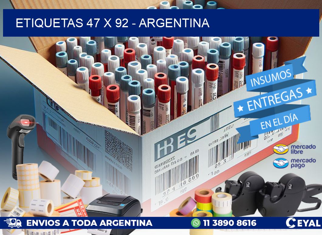 ETIQUETAS 47 x 92 - ARGENTINA