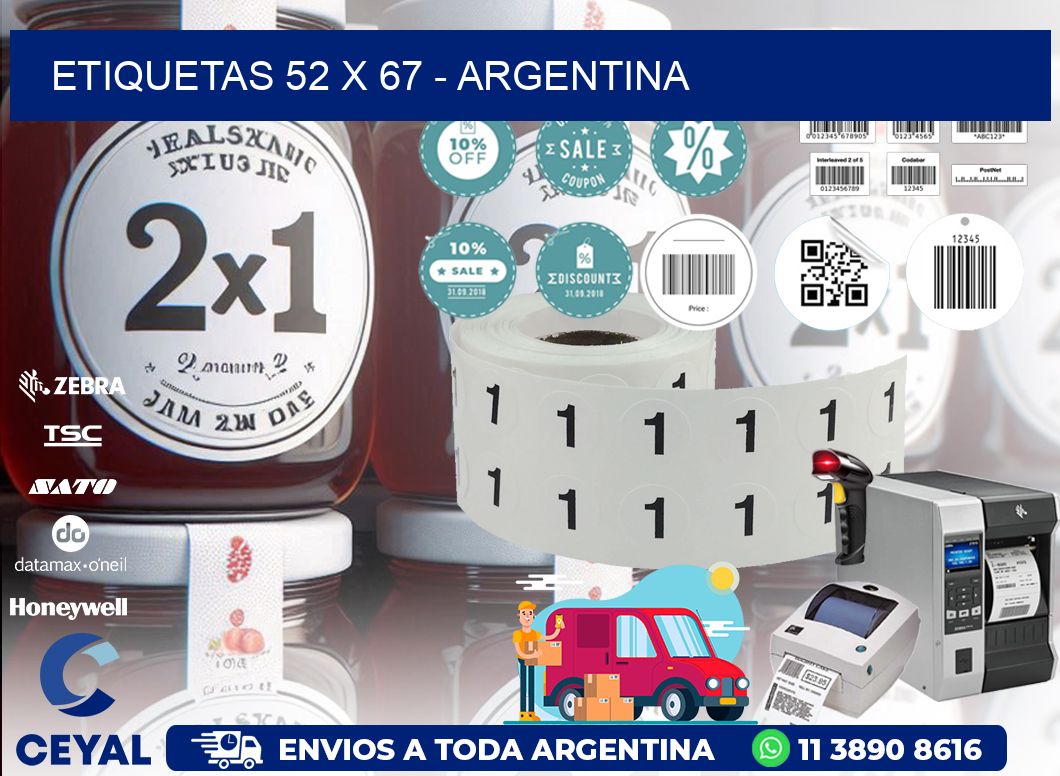 ETIQUETAS 52 x 67 - ARGENTINA