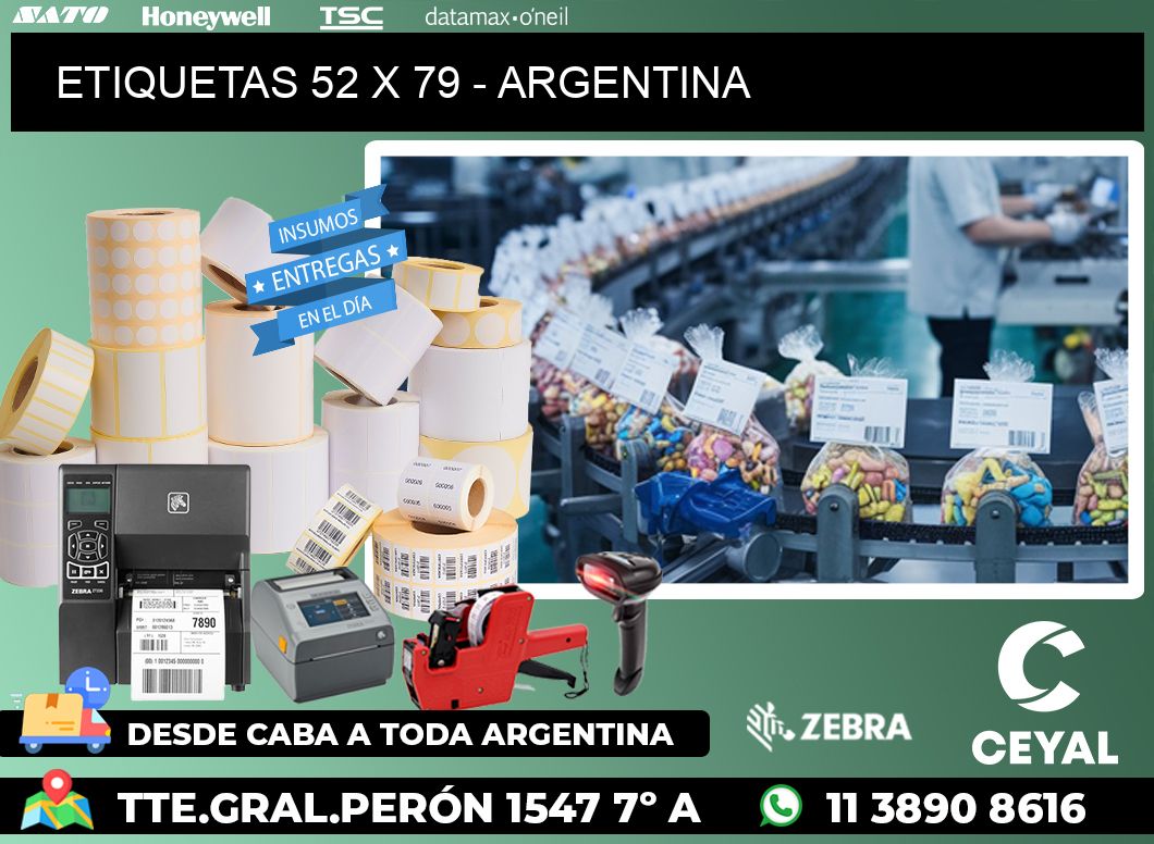 ETIQUETAS 52 x 79 - ARGENTINA