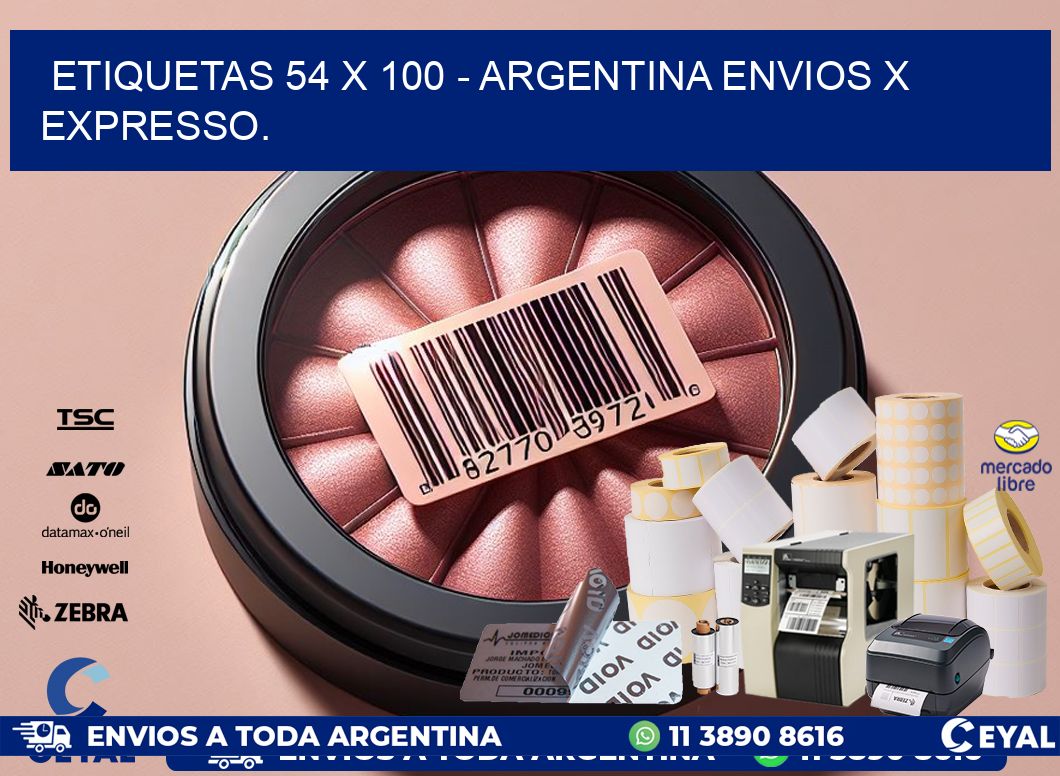 ETIQUETAS 54 x 100 – ARGENTINA ENVIOS X EXPRESSO.