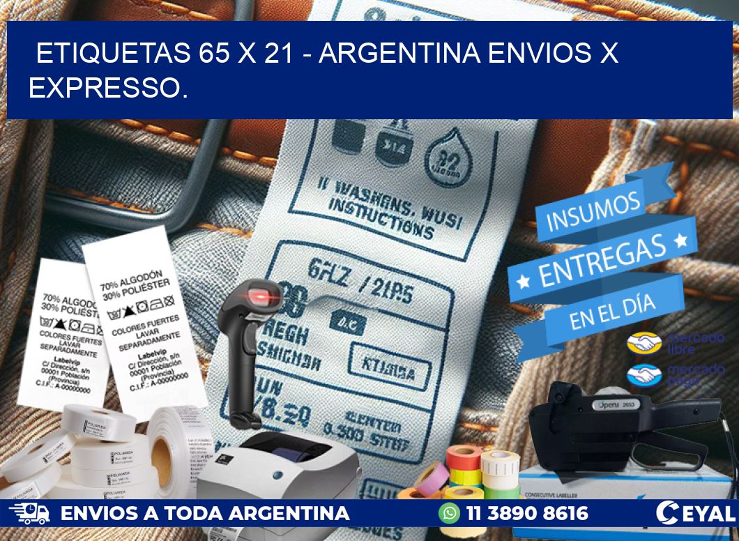 ETIQUETAS 65 x 21 – ARGENTINA ENVIOS X EXPRESSO.