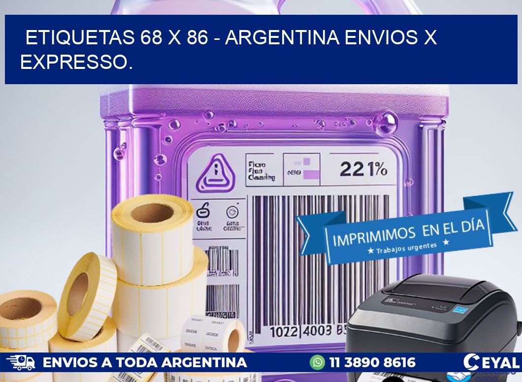 ETIQUETAS 68 x 86 - ARGENTINA ENVIOS X EXPRESSO.