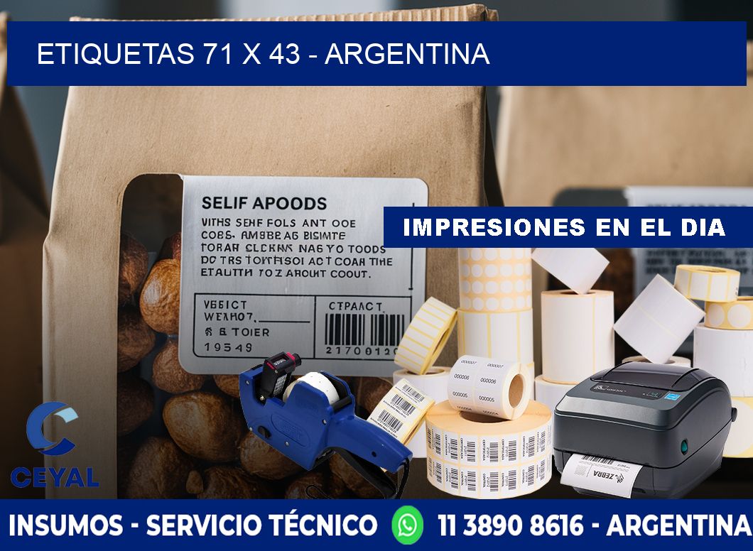 ETIQUETAS 71 x 43 - ARGENTINA