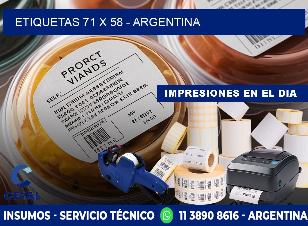 ETIQUETAS 71 x 58 - ARGENTINA