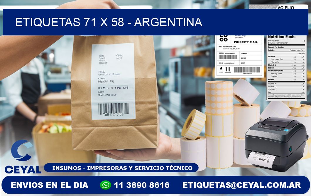 ETIQUETAS 71 x 58 - ARGENTINA