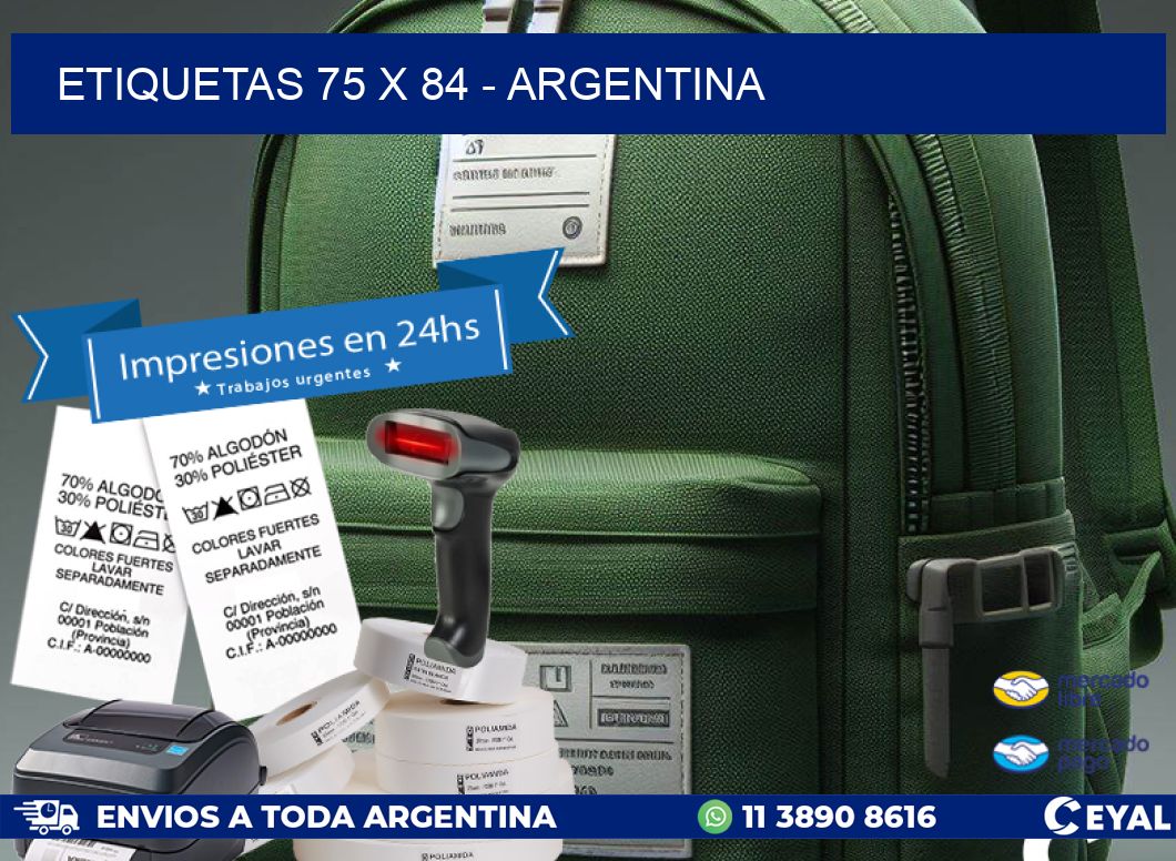 ETIQUETAS 75 x 84 - ARGENTINA