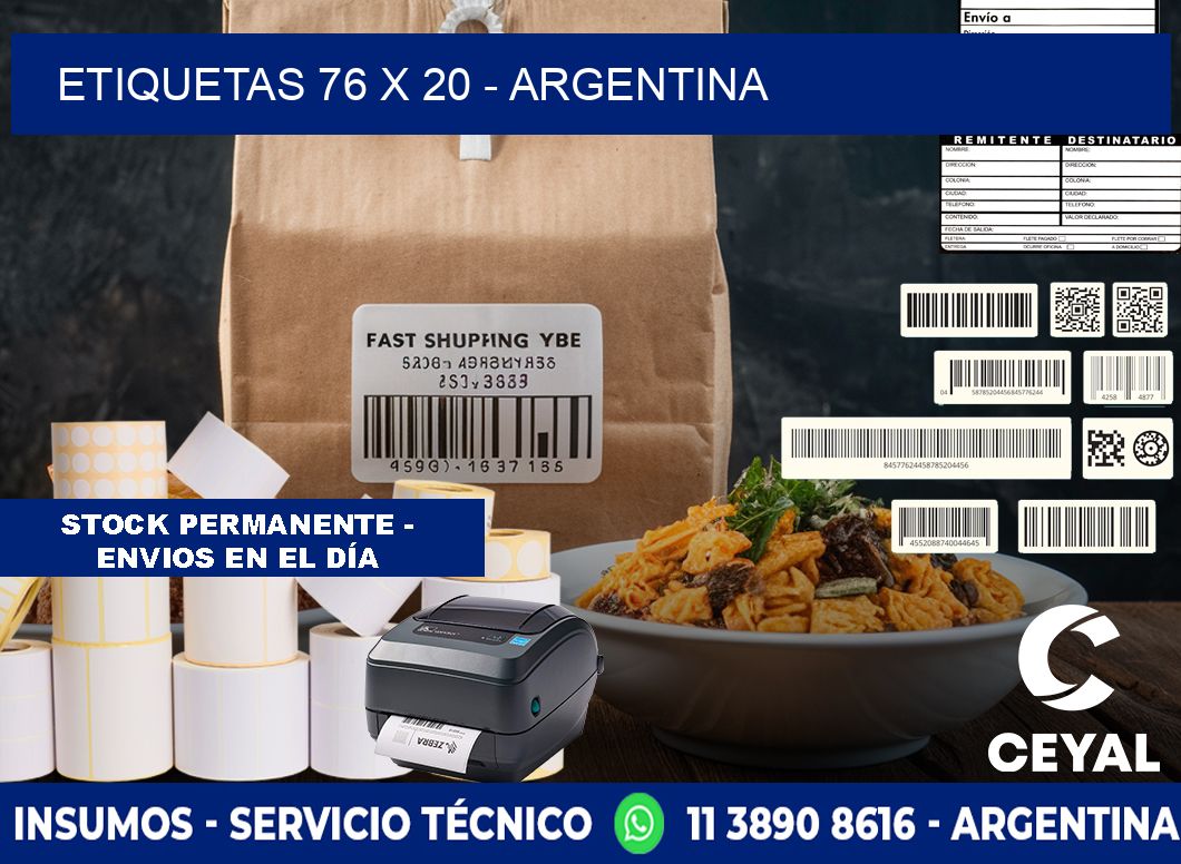 ETIQUETAS 76 x 20 - ARGENTINA