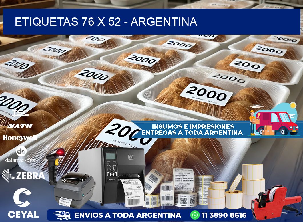 ETIQUETAS 76 x 52 - ARGENTINA