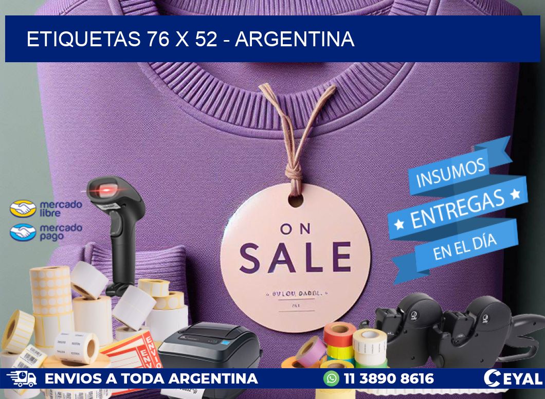 ETIQUETAS 76 x 52 - ARGENTINA