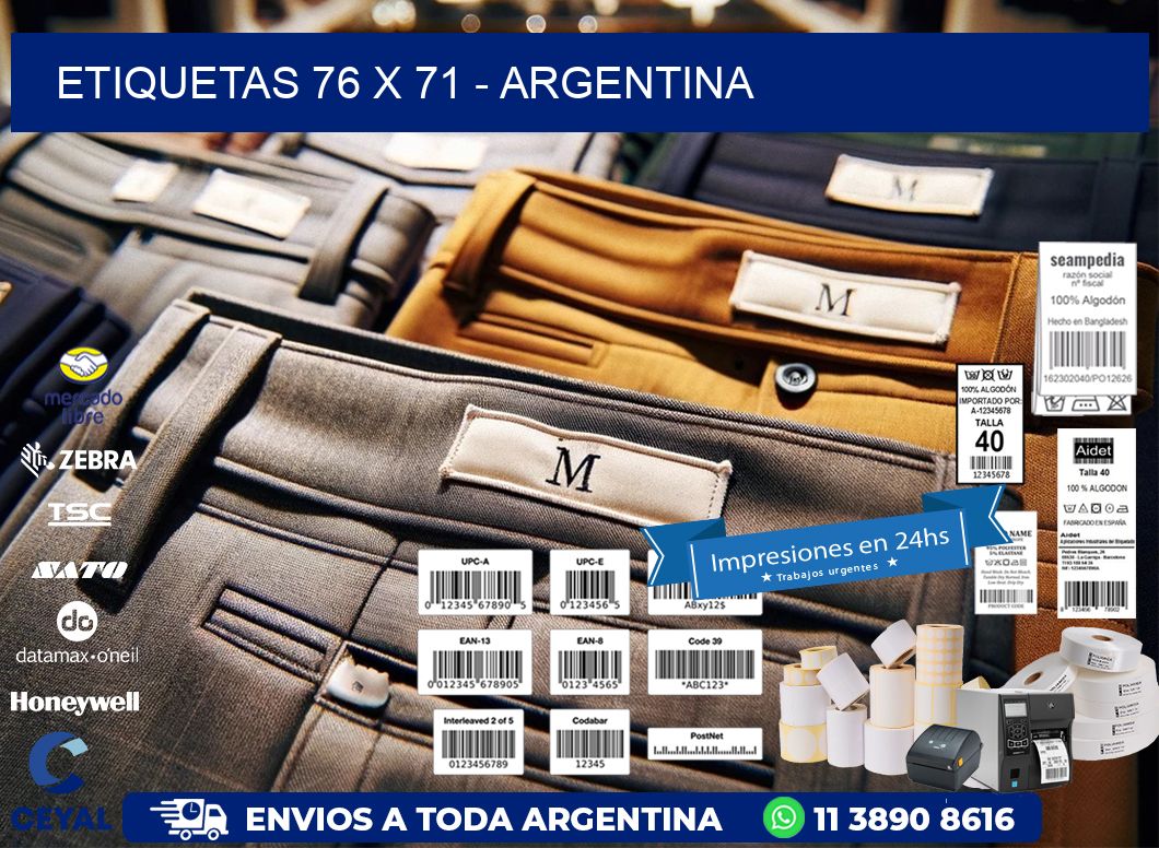 ETIQUETAS 76 x 71 - ARGENTINA