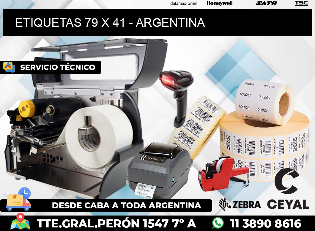 ETIQUETAS 79 x 41 - ARGENTINA
