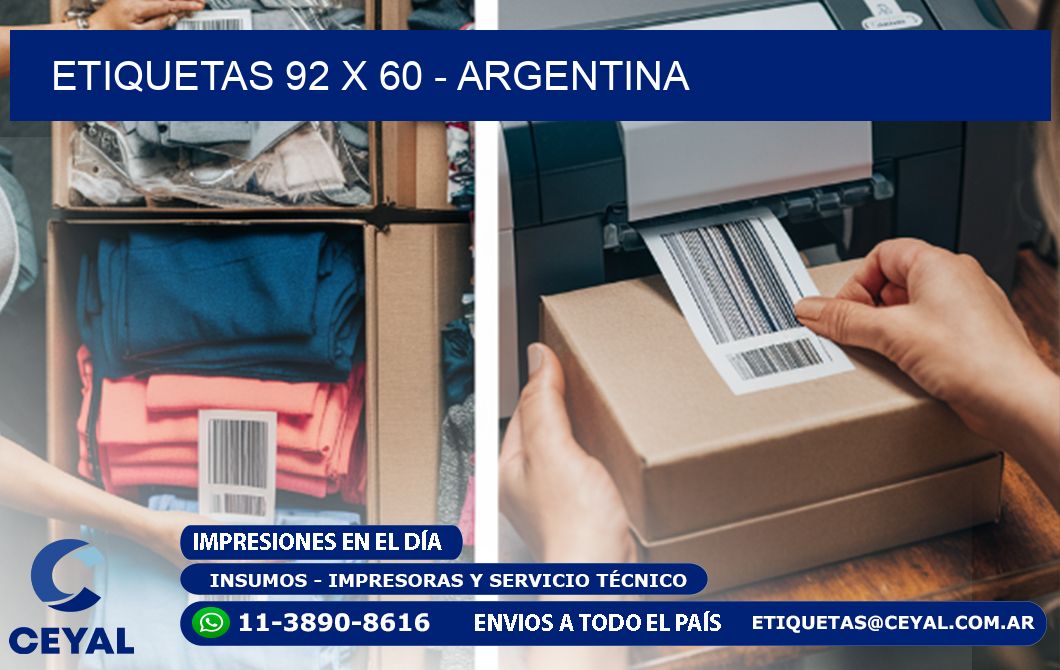 ETIQUETAS 92 x 60 - ARGENTINA