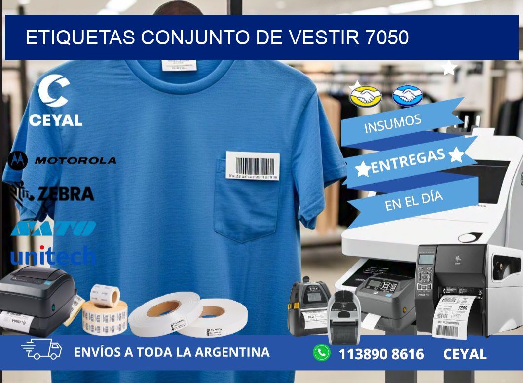 ETIQUETAS CONJUNTO DE VESTIR 7050