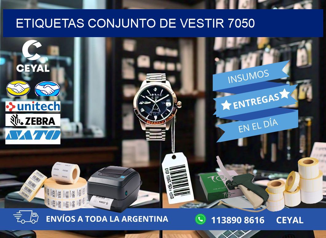 ETIQUETAS CONJUNTO DE VESTIR 7050