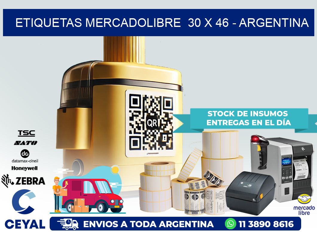 ETIQUETAS MERCADOLIBRE  30 x 46 – ARGENTINA