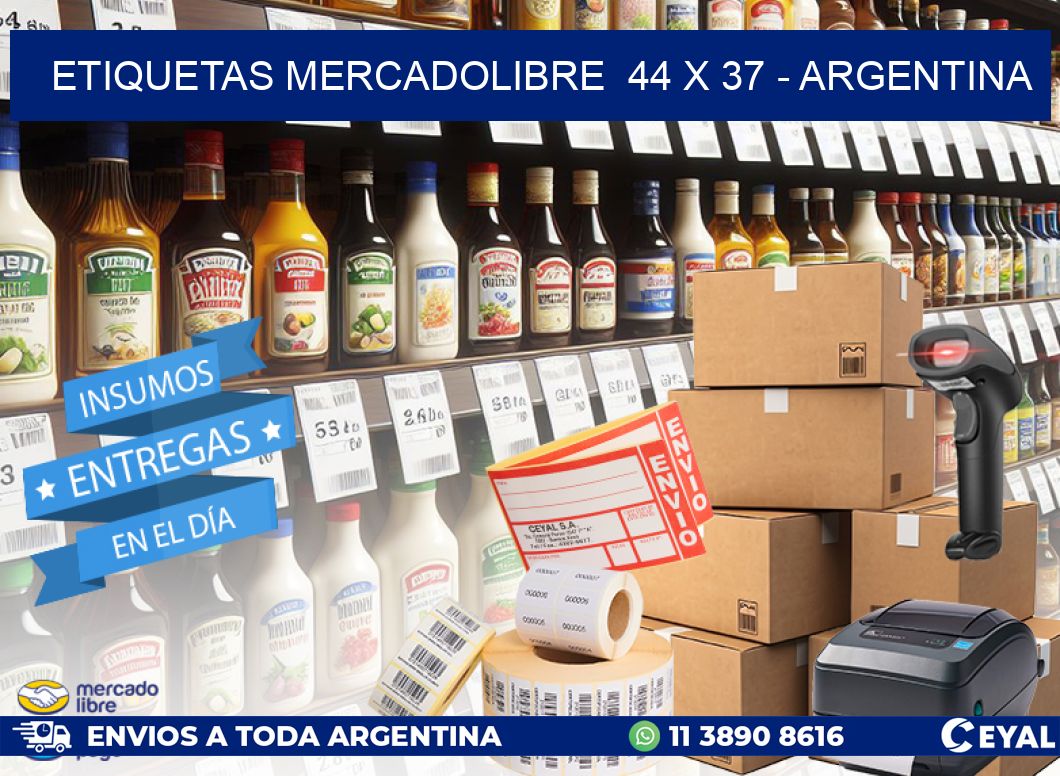 ETIQUETAS MERCADOLIBRE  44 x 37 - ARGENTINA