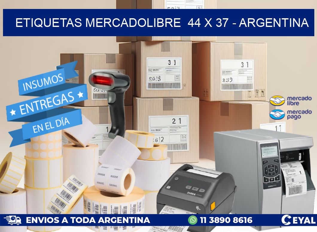 ETIQUETAS MERCADOLIBRE  44 x 37 - ARGENTINA